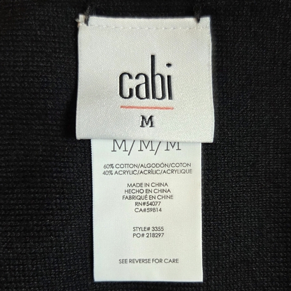 Cabi Black Open Front Cardigan Size Med - Picture 5 of 5